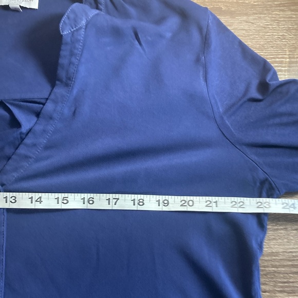 EUC Womens Blue Michael Stars Rayon Spandex Mix Large Blouse - Picture 5 of 8